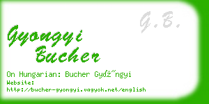 gyongyi bucher business card